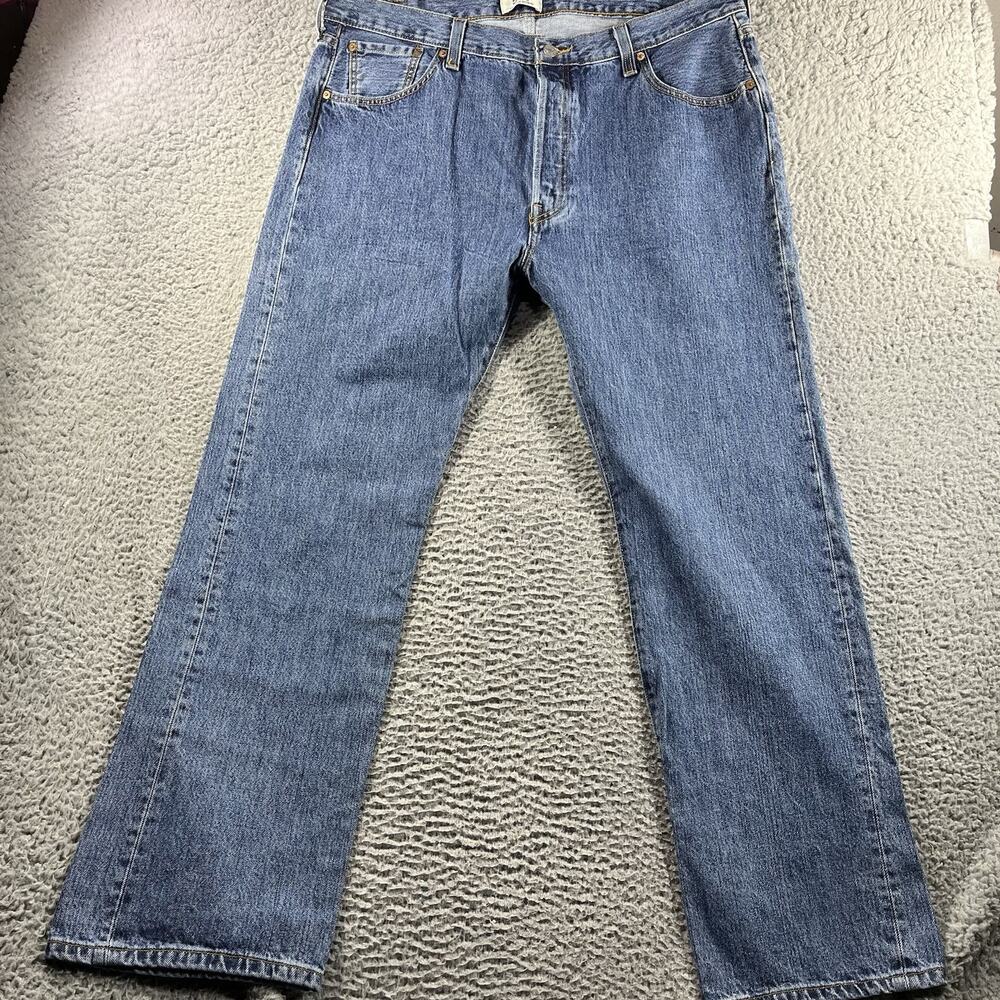 Levi's 501 Men's Jeans 40x32 Blue Denim Straight Leg Button Fly Y2K Vintage 00s